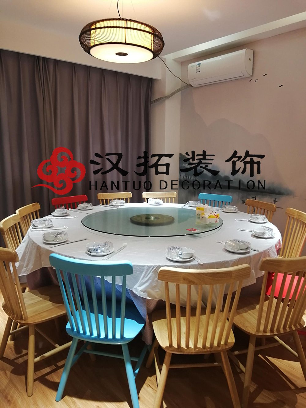 中式餐館裝修現(xiàn)場(chǎng)圖 小南京大碗菜